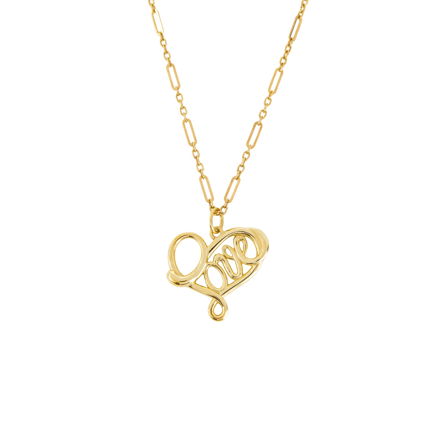 Cursive Love Heart Pendant