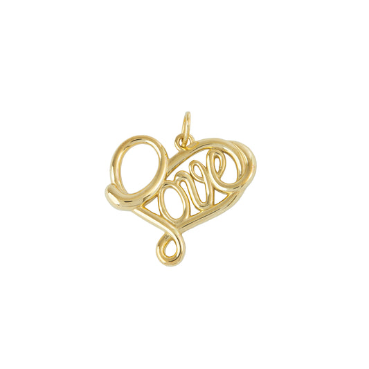 Cursive Love Heart Pendant