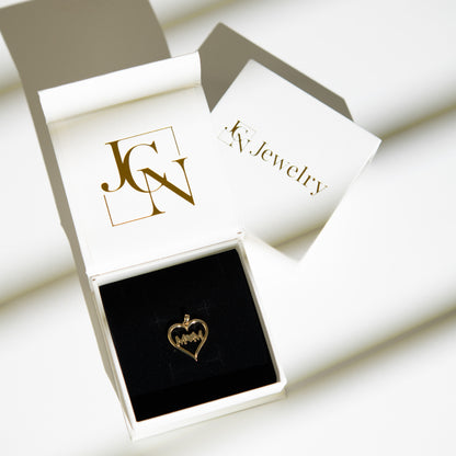 Modern Mom Heart Pendant