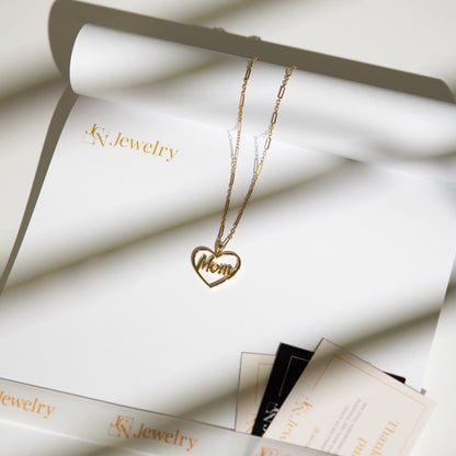 Elegant Mom Heart Pendant