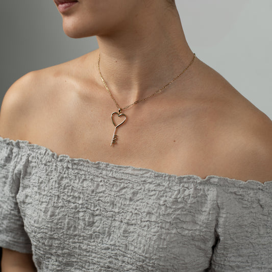 Love Key Heart Pendant