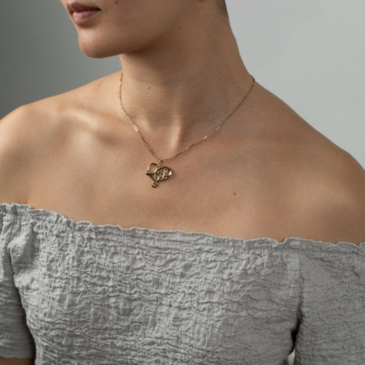 Cursive Love Heart Pendant